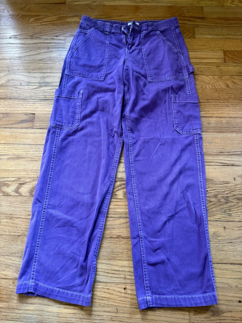 Garage Purple Boyfriend Cargo Jeans